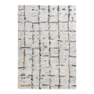 Krémový koberec Mint Rugs Grid, 80 x 150 cm