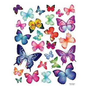 Sada 26 samolepek Ambiance Exotic Butterflies