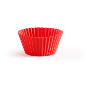 Sada 12 červených silikonových košíčků na muffiny Lékué Single, ⌀ 7 cm