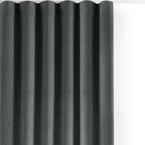 Tmavě šedý sametový dimout závěs 265x175 cm Velto – Filumi