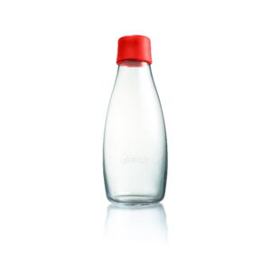 Červená skleněná lahev ReTap s doživotní zárukou, 500 ml
