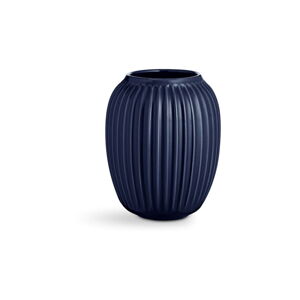 Tmavě modrá kameninová váza Kähler Design Hammershoi, výška 20 cm