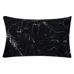 Černý dekorativní povlak na polštář z bavlněného perkálu Westwing Collection, 45 x 85 cm