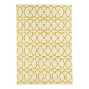 Béžovo-žlutý venkovní koberec Floorita Interlaced, 133 x 190 cm
