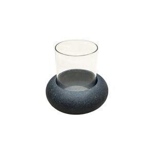 Svícen na čajovou svíčku ze skla a betonu Jango – Paju Design