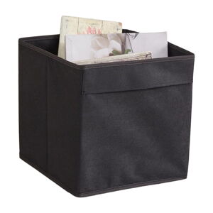 Černý látkový úložný box 30x30x30 cm – Mioli Decor