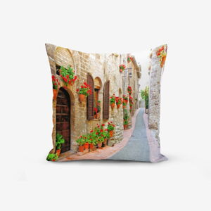 Povlak na polštář s příměsí bavlny Minimalist Cushion Covers Colorful Street, 45 x 45 cm