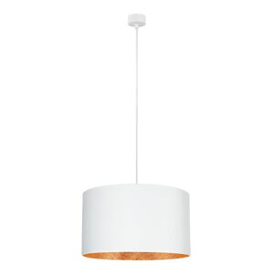 Bílé závěsné svítidlo s detailem v měděné barvě Sotto Luce Mika XL, ⌀ 50 cm
