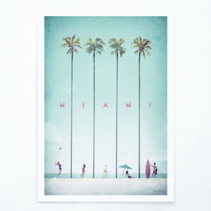 Plakát Travelposter Miami, A2