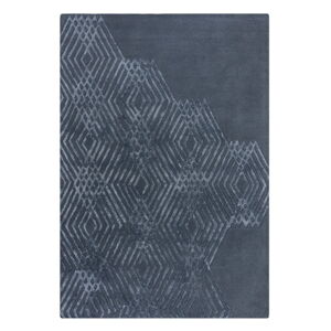 Modrý vlněný koberec Flair Rugs Diamonds, 160 x 230 cm