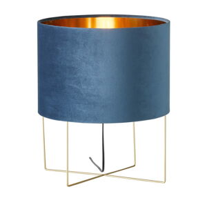 Modrá stolní lampa Fischer & Honsel Aura, výška 43 cm