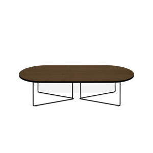 Konferenční stolek s ořechovou dýhou TemaHome