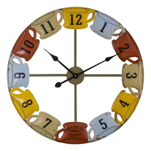 Nástěnné hodiny Antic Line Tasses, ø 60,5 cm