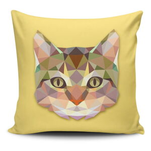 Povlak na polštář s příměsí bavlny Cushion Love Cat, 45 x 45 cm