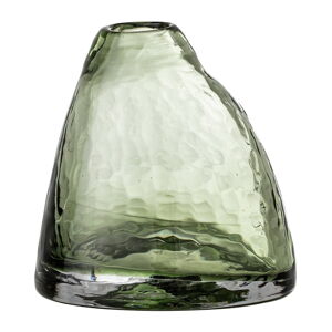 Zelená skleněná váza Bloomingville Ini, výška 13 cm