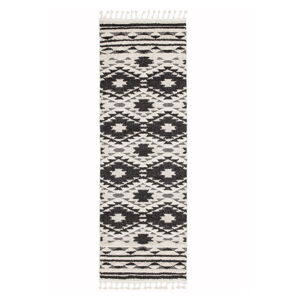 Černo-bílý koberec Asiatic Carpets Taza, 80 x 240 cm