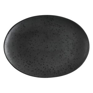 Černá kameninová oválná servírovací mísa Bitz Basics Black, 45 x 34 cm
