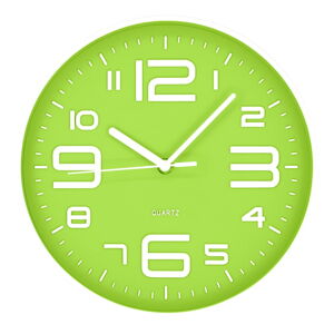 Zelené nástěnné hodiny Postershop Timmy, ø 25 cm