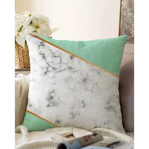 Povlak na polštář s příměsí bavlny Minimalist Cushion Covers Light Marble, 55 x 55 cm