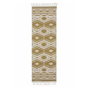 Žlutý koberec Asiatic Carpets Taza, 80 x 240 cm