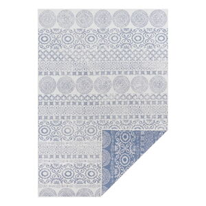 Modro-bílý venkovní koberec Ragami Circle, 200 x 290 cm