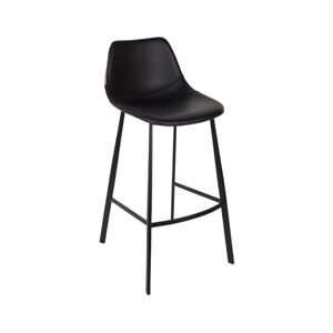 Sada 2 černých barových židlí Dutchbone Franky, výška 106 cm