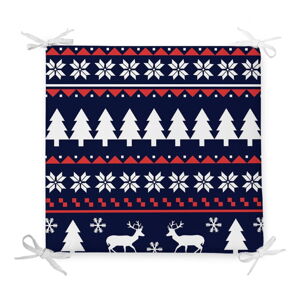 Vánoční podsedák s příměsí bavlny Minimalist Cushion Covers Santas Village, 42 x 42 cm