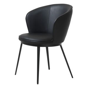 Černá jídelní židle z imitace kůže Unique Furniture Gain Leath