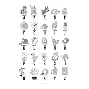 Plakát s abecedou Bloomingville Mini ABC