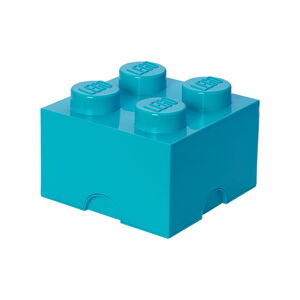 Azurově modrý úložný box čtverec LEGO®
