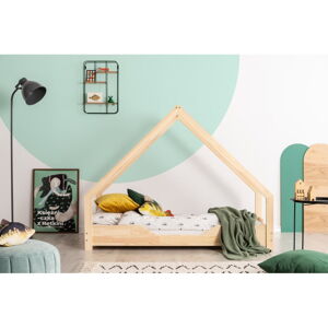 Domečková dětská postel z borovicového dřeva Adeko Loca Bon, 90 x 190 cm