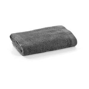 Tmavě šedý bavlněný ručník Kave Home Miekki, 50 x 100 cm