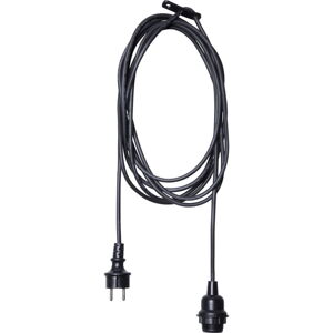 Černý kabel s koncovkou pro žárovku Star Trading Cord Ute, délka 5 m