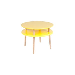 Žlutý konferenční stolek Ragaba UFO, ⌀ 57 cm