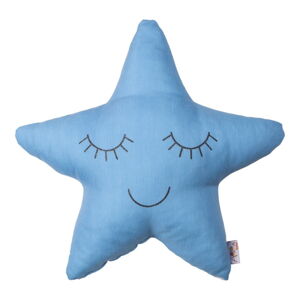 Modrý dětský polštářek s příměsí bavlny Mike & Co. NEW YORK Pillow Toy Star, 35 x 35 cm