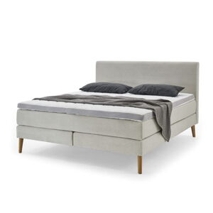 Béžová čalouněná dvoulůžková postel 180x200 cm Linea - Meise Möbel
