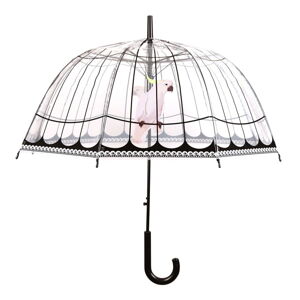 Transparentní větruodolný deštník Esschert Design, ⌀ 81 cm