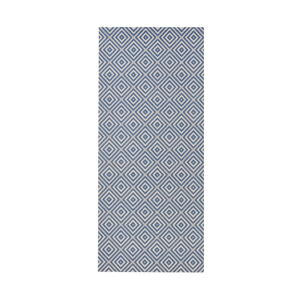 Modrý venkovní koberec NORTHRUGS Karo, 80 x 200 cm