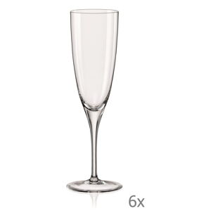 Sada 6 sklenic na šampaňské Crystalex Kate, 220 ml