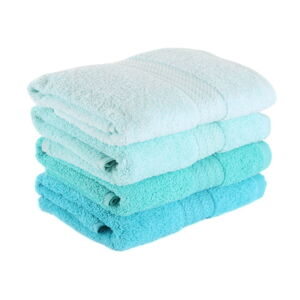 Sada 4 ručníků z bavlny Foutastic Tropical, 50 x 90 cm