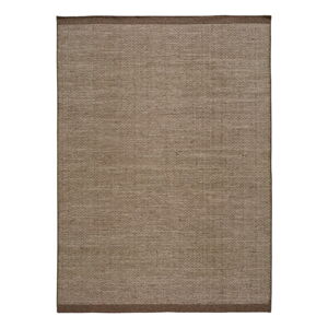 Hnědý vlněný koberec Universal Kiran Liso, 140 x 200 cm