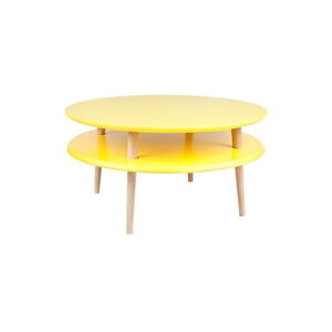 Žlutý konferenční stolek Ragaba UFO, ⌀ 70 cm