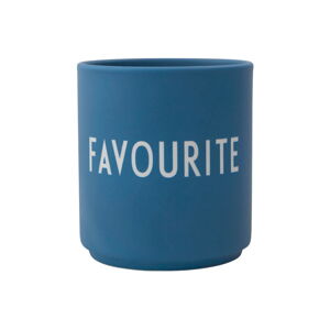Tmavě modrý porcelánový hrnek Design Letters Favourite