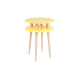 Žlutý odkládací stolek Ragaba UFO, Ø 45 cm