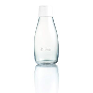 Bílá skleněná lahev ReTap s doživotní zárukou, 300 ml