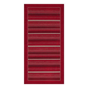 Červený běhoun Floorita Velour, 55 x 115 cm