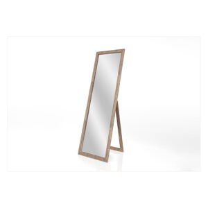 Stojací zrcadlo s hnědým rámem Styler Sicilia, 46 x 146 cm