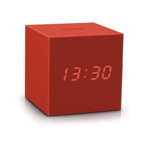 Červený LED budík Gingko Gravity Cube