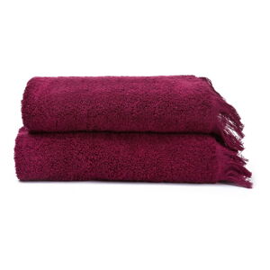 Sada 2 červených ručníků ze 100% bavlny Bonami, 50 x 90 cm