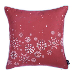 Červený povlak na polštář s vánočním motivem Mike & Co. NEW YORK Honey Snowflakes, 45 x 45 cm